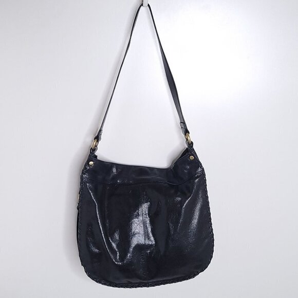 Hobo bianka leather shoulder bag black - Picture 3 of 12